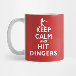 Keep Calm and Hit Dingers Baseball Softball Mug
